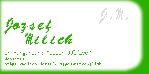 jozsef milich business card